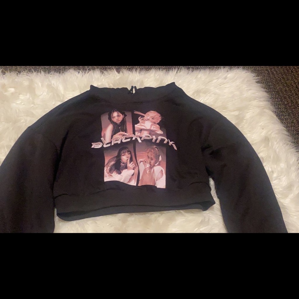 H&M Blackpink Cropped Hoodie (L).